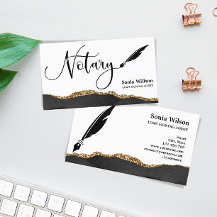 Cartão De Visita Agente de Assinatura de Empréstimo Notário Profiss