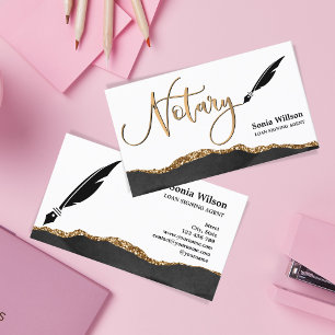 Cartão De Visita Agente de Assinatura de Empréstimo Notário Profiss