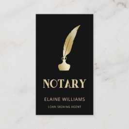 Cartão De Visita Agente de Assinatura de Empréstimo Notário QR Dour