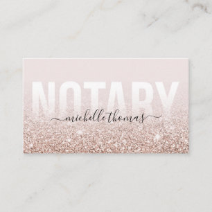 Cartão De Visita Agente de Assinatura de Empréstimo Notário Rosa co