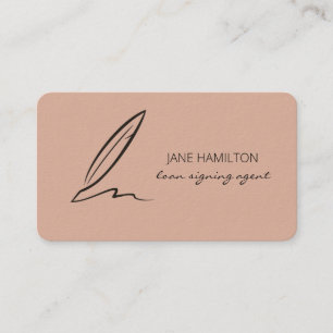 Cartão De Visita Agente de Assinatura de Empréstimo Profissional No