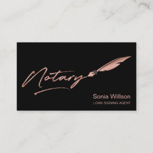 Cartão De Visita Agente de Assinatura de Empréstimo Público Notário