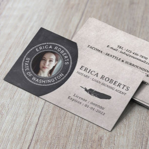 Cartão De Visita Agente de Assinatura de Empréstimo Público Notário