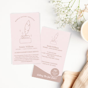 Cartão De Visita Agente de Assinatura de Empréstimo Público Notário