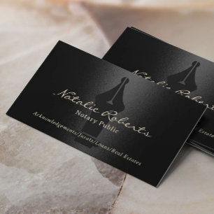 Cartão De Visita Agente de Assinatura de Empréstimo Público Notário