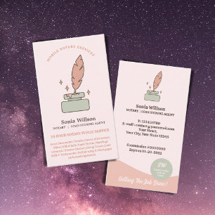 Cartão De Visita Agente de Assinatura de Notário e Empréstimo da Mo