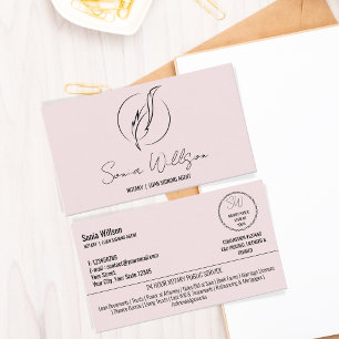 Cartão De Visita Agente de Assinatura de Notário e Empréstimo Móvel