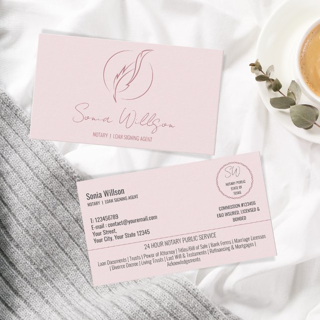 Cartão De Visita Agente de Assinatura de Notário e Empréstimo Móvel (Criador carregado)