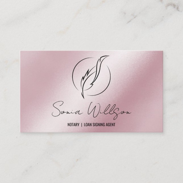 Cartão De Visita Agente de Assinatura de Notário e Empréstimo Móvel (Frente)