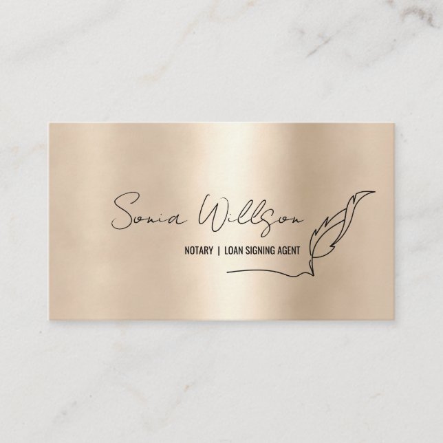 Cartão De Visita Agente de Assinatura de Notário e Empréstimo Móvel (Frente)