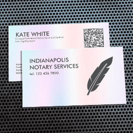 Cartão De Visita Agente de Assinatura de Notário e Empréstimo QR