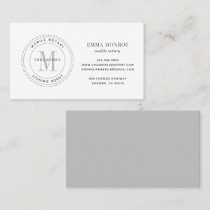 Cartão De Visita Agente de Assinatura Notária de Carimbo de Carimbo