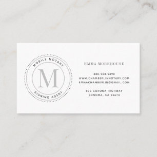 Cartão De Visita Agente de Assinatura Notária de Carimbo de Carimbo