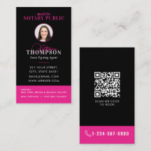 Agente de Assinatura Notarial Código QR Foto Black