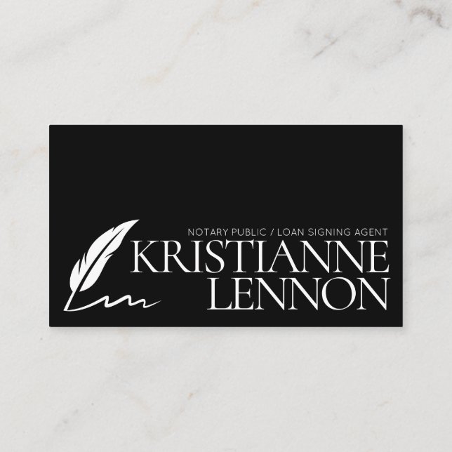 Cartão De Visita Agente de Assinatura Notário Público/Empréstimo Si (Verso)