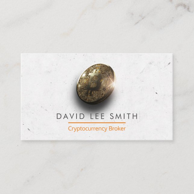 Cartão De Visita Agente de Criptomoeda (Frente)