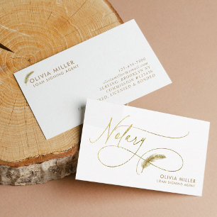 Cartão De Visita Agente de Empréstimo Notário de Script de Folha Do