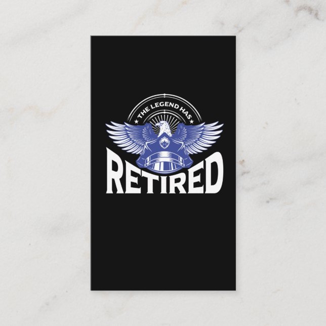 Cartão De Visita Agente de Polícia aposentado preso (Frente)