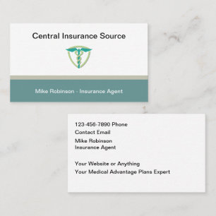 Cartão De Visita Agente de Seguro Médico
