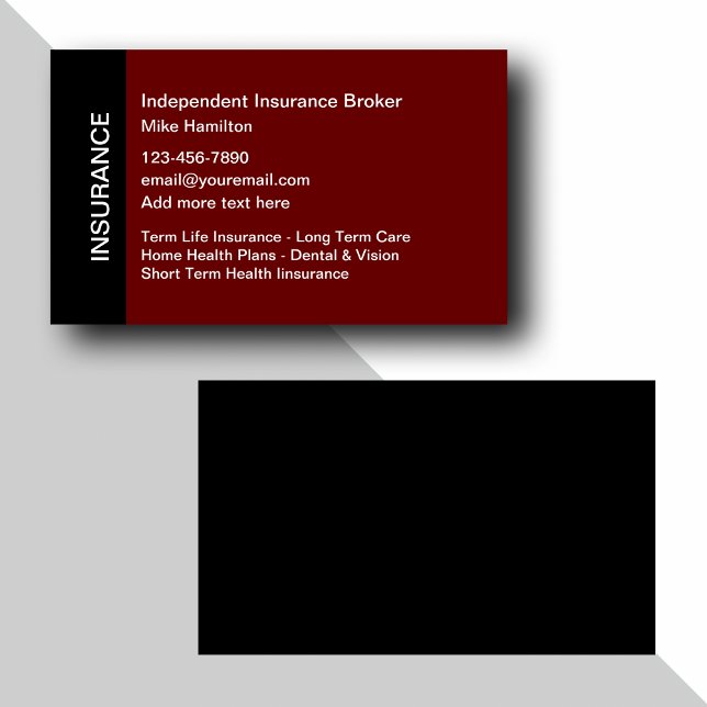 Cartão De Visita Agente de Seguros Independente (Criador carregado)