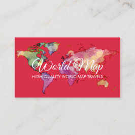 Cartão De Visita Agente de Viagem do Globo de Viagem Mapa Mundial V