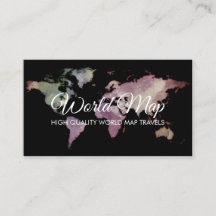 Agente de Viagens Globo Viagem Mapa Mundial Preto
