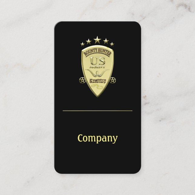 Cartão De Visita Agente do caçador de prémios (Frente)