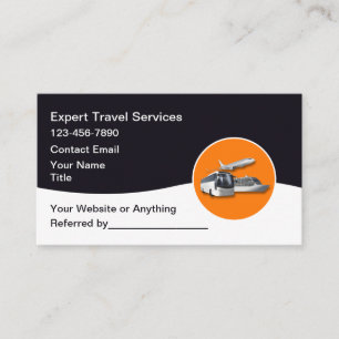 Cartão De Visita Agente e Consultor de Viagens Moderno