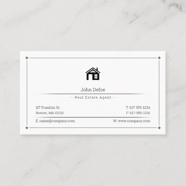 Cartão De Visita Agente imobiliário (Frente)