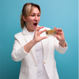 Cartão De Visita Agente Imobiliário Broker House Glitter Dourado Ho