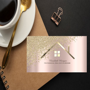 Cartão De Visita Agente Imobiliário Casa de Ouro Diamantes
