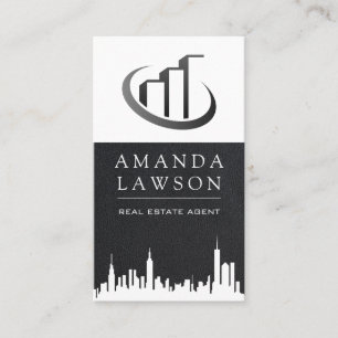 Cartão De Visita Agente imobiliário  Executivo de Couro Lux