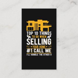 Cartão De Visita Agente Imobiliário Funny Agente de Propriedade Hum