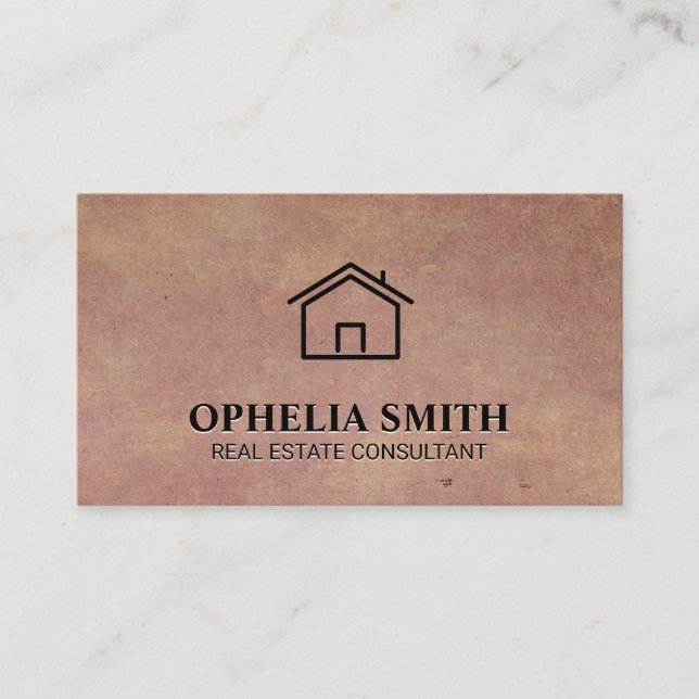 Cartão De Visita Agente imobiliário | Ícone Residencial | Anteceden (Frente)