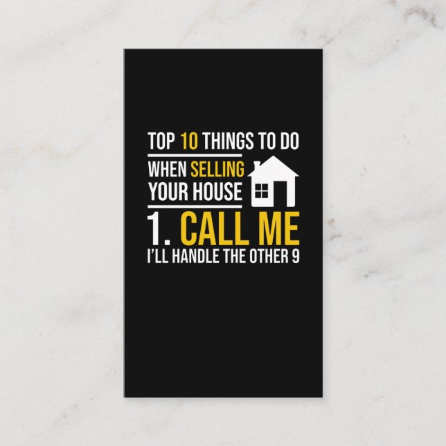 Cartão De Visita Agente Imobiliário Investidor Imobiliário Mediador (Frente)