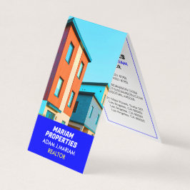 Cartão De Visita Agente Imobiliário Moderno (Foto QR) Dobrado