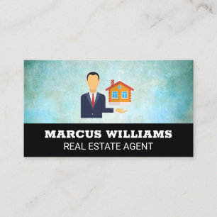 Cartão De Visita Agente Imobiliário Mostrando Casa