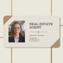 Cartão De Visita Agente Imobiliário Premium com Foto