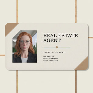 Cartão De Visita Agente Imobiliário Premium com Foto