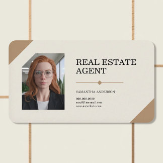 Cartão De Visita Agente Imobiliário Premium com Foto
