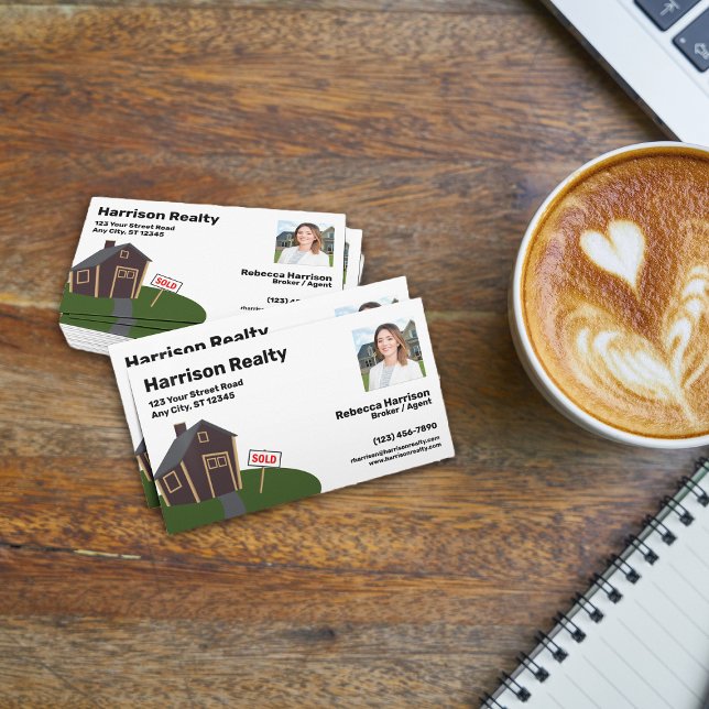 Cartão De Visita Agente Imobiliário/Profissional de Corretor (Criador carregado)