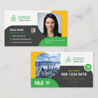 Cartão De Visita Agente imobiliário profissional - moderno personal