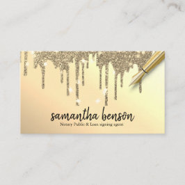 Cartão De Visita Agente Notário de Unidades Douradas Personalizadas
