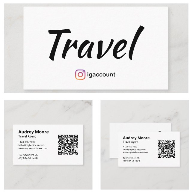 Cartão De Visita Agente viagem (Travel Agent Business Cards)