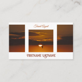 Cartão De Visita Agente viagem dramático da praia do oceano