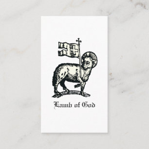 Cartão De Visita Agnus Dei O Cordeiro Pascal de Deus Arte Refinada