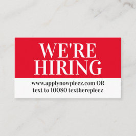 Cartão De Visita Agora contratando ajuda queria emprego postando bu