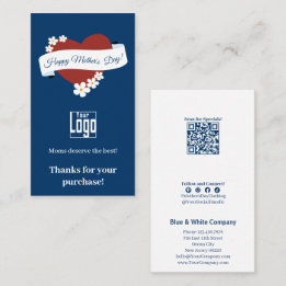 Cartão De Visita Agradecimentos Sazonais do Dia das Mães pelo Seu C