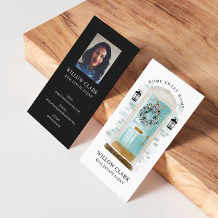 Cartão De Visita Água Aqua Aqua Watercolor, Porte Frontal, Imobili