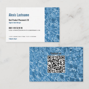 Cartão De Visita Água azul